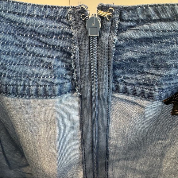 Denim Tank Top Size M with Zipper Accent on the Back. - Picture 3 of 5